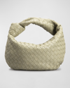 Bottega Veneta Teen Jodie Intrecciato Leather Hobo In Travertine