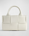 Bottega Veneta Candy Arco Intrecciato Leather Shoulder Bag In 9009 White-gold