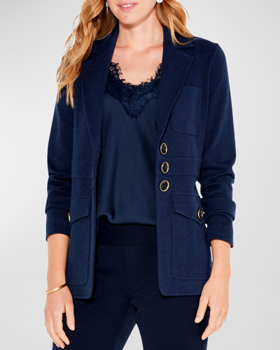 Nic + Zoe Editor Single-breasted Blazer In Blue