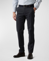 Rodd & Gunn Thomas Road Stretch Cotton Flat Front Chinos In Coal
