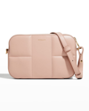 Demellier Marrakesh Padded Camera Crossbody Bag In Tangerine Smooth