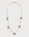 TANYA FARAH JASMINE BLOOM 5-STATION SMALL PINK SAPPHIRE AND WHITE DIAMOND NECKLACE