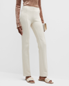 Rosetta Getty Stovepipe Straight-leg Pull-on Pants In Parchment