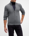 Nomad Men's Cashmere Full-zip Sweater In Grey