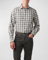 Rodd & Gunn Boltons Trim Fit Check Cotton Flannel Button-up Shirt In Ash