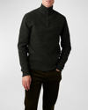 Rodd & Gunn Robbies Road Quarter Zip Sweater In Jungle