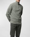 Rodd & Gunn Robbies Road Quarter Zip Sweater In Asphalt