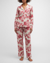 Desmond & Dempsey Long Floral-print Organic Cotton-voile Pajama Set In Cactus Flower