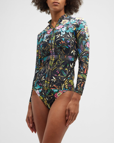 Johnny Was Floral Peace Hipster Bikini Bottoms In Multi