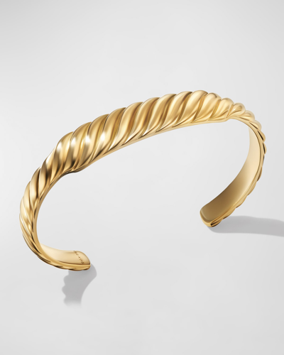 David Yurman 18k Yellow Gold Sculpted Cable Bangle