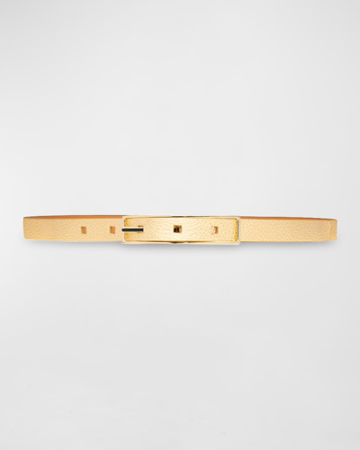 Vaincourt Paris La Ravissante Skinny Leather Belt In Gold
