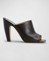 Bottega Veneta Elegantly Crafted Nappa Leather Canalazzo Sandals With 11 Cm Heel In Nero