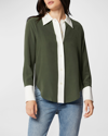 EQUIPMENT NIKOLA LONG-SLEEVE BUTTON-FRONT SILK SHIRT