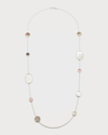 IPPOLITA STERLING SILVER POLISHED ROCK CANDY OVAL STATION NECKLACE IN SABBIA, 37"L