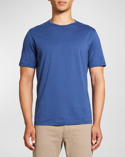 Theory Men's Precise Luxe Cotton T-shirt In Atlantic