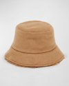 Max Mara Cashmere-camel-silk Reversible Bucket Hat In Camel