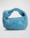 Bottega Veneta Jodie Crystal Top-handle Bag In Pool/aquamarine