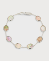 Ippolita Polished Rock Candy Sterling Silver & Shell Station Bracelet In Brown Shell