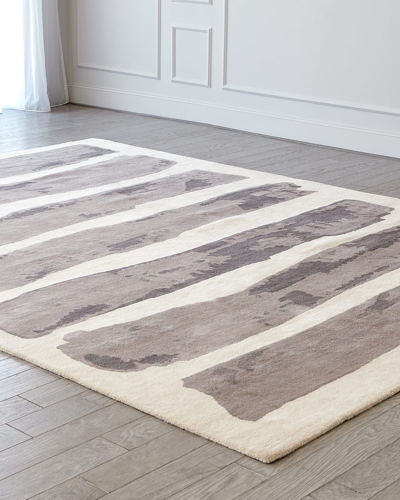 Form Design Studio By Global Views Mindful Hand-tufted Rug, 6' X 9' In Ivory, Gray