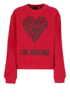 Love Moschino Sweatshirt With Logo In Leo - Red
