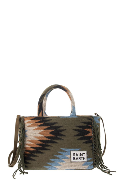 Mc2 Saint Barth Bag With Fringes In Military Green