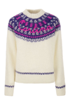 MC2 SAINT BARTH MC2 SAINT BARTH WOMEN'S CREW-NECK JUMPER IN NORDIC JACQUARD