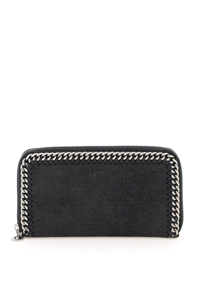Stella Mccartney Falabella Zip-around Wallet In Black