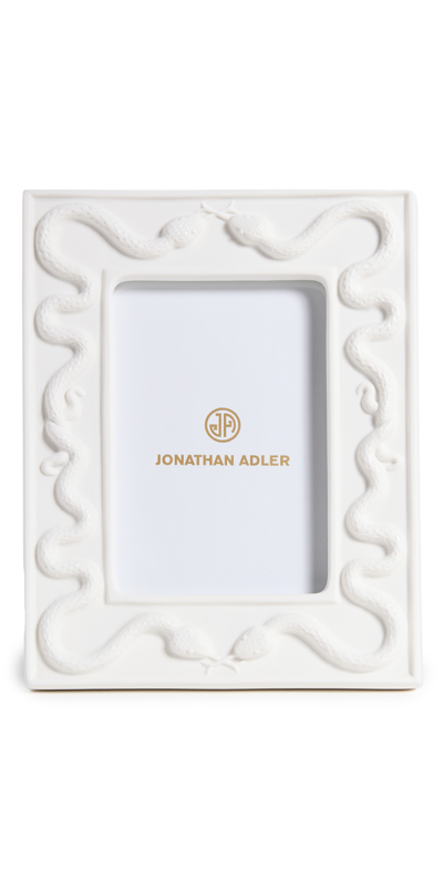 Jonathan Adler Eden Snake Frame 4x6 In White
