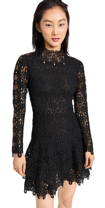 JONATHAN SIMKHAI JOY LACE MINI DRESS BLACK