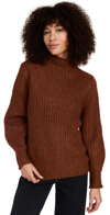 Madewell Loretto Mockneck Pullover Sweater In Orange