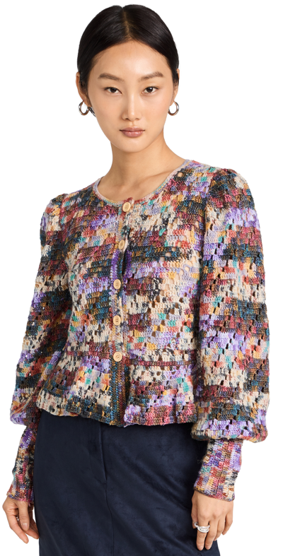 Sea Felicity Crocheted Wool-blend Cardigan In Multi