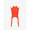Dion Lee Double-loop Detail Tank Top In Vermillion