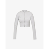 VICTORIA BECKHAM CROPPED STRETCH-WOVEN CARDIGAN,63181112