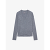 Zadig & Voltaire Vivi Cashmere V-neck Sweater In Multi
