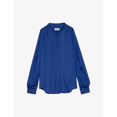 Zadig & Voltaire Touchy Satin Blouse In Flag