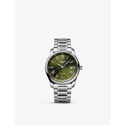Longines L27934096 Master Collection Stainless-steel Automatic Watch In Green