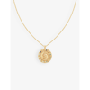 Astrid & Miyu Pisces Bold Zodiac Plated Recycled 925 Sterling-silver Necklace In Gold
