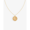 Astrid & Miyu Leo Bold Zodiac Plated Recycled 925 Sterling-silver Necklace In Gold