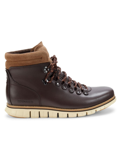Cole Haan Men's Zerogrand Leather Ankle Boots In Dark Chocolate