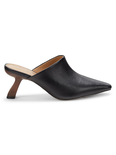 Sam Edelman Women's Skya Leather Heel Mules In Black