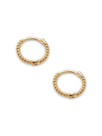 Saks Fifth Avenue Women's 14k Yellow Gold Twist Huggie Earrings