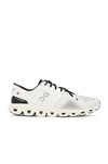 On Cloud X3 Rubber-trimmed Mesh Running Sneakers In Ivory & Black