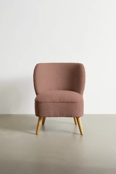 Urban Outfitters Bria Boucle Chair In Red