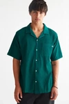 Standard Cloth Liam Crinkle Shirt In Dark Green