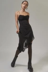 uo tierra chiffon cowl neck asymmetrical midi dress Eros Asymmetric Cowl Neck Maxi Dress Leaf XS