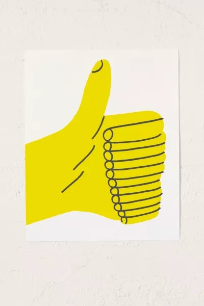 Urban Outfitters Marcus Oakley Thumb Up Art Print In No Frame
