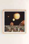 Urban Outfitters Mariano Peccinetti Planetarium Print In Natural Wood