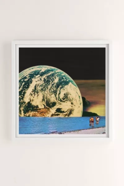 Urban Outfitters Mariano Peccinetti Distant Beach Print In White Wood