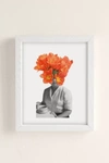 Urban Outfitters Hagar Vardimon Orange Art Print In White Wood