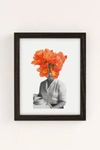 Urban Outfitters Hagar Vardimon Orange Art Print In Black Wood